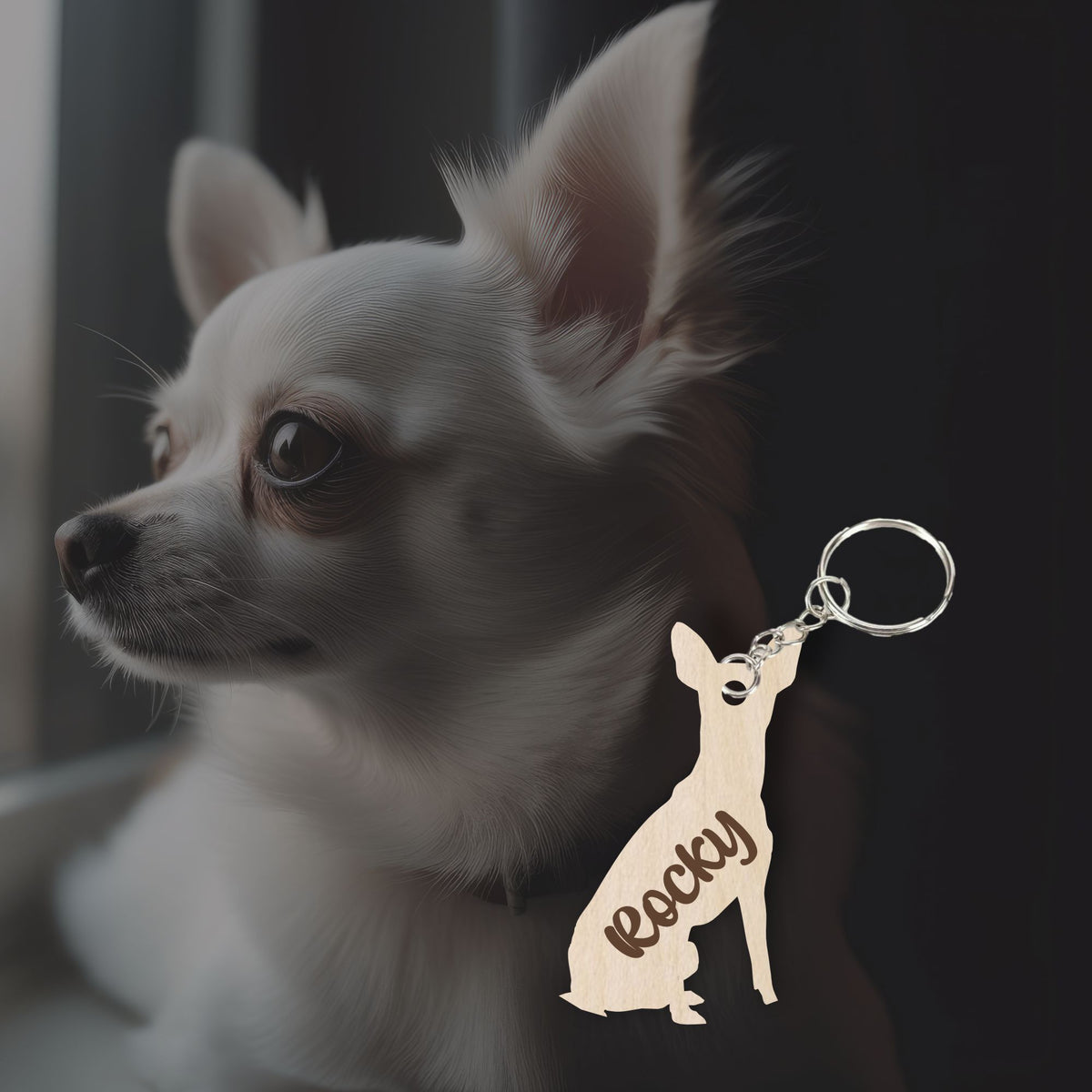 Portachiavi Legno Chihuahua