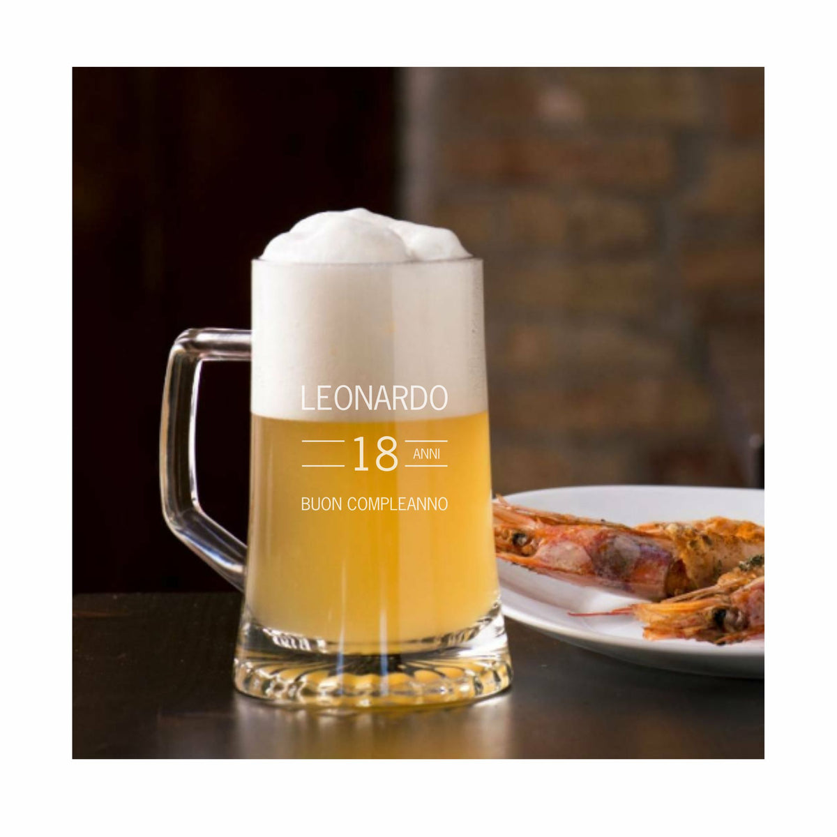 Boccale di BIRRA Personalizzato 300 ml piccola o 500 ml media