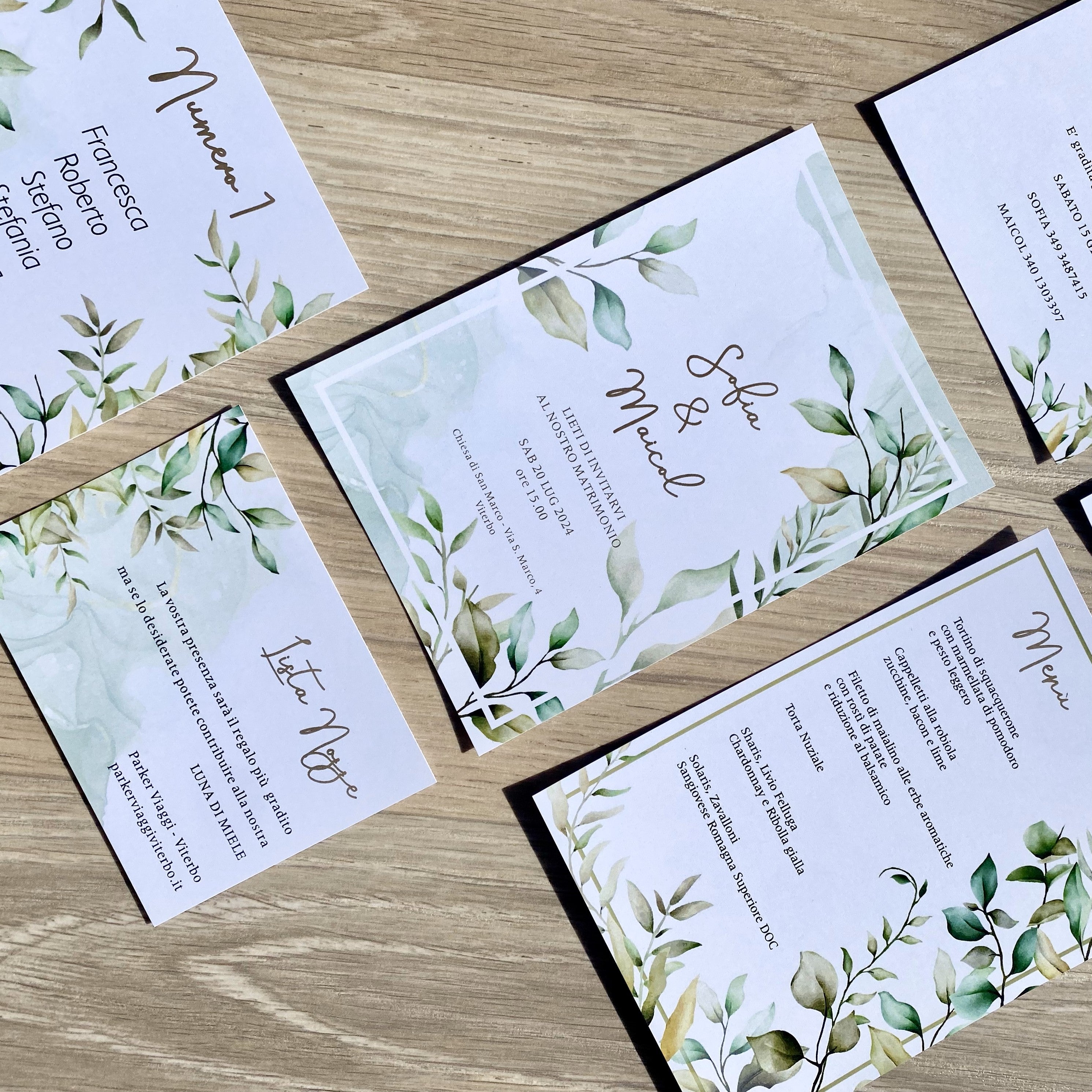 Partecipazioni Matrimonio Personalizzate Con Greenery E Spose Arcobaleno Lei+Lei - 10 Pz Con Buste, Inviti Nozze Arcobaleno - 3