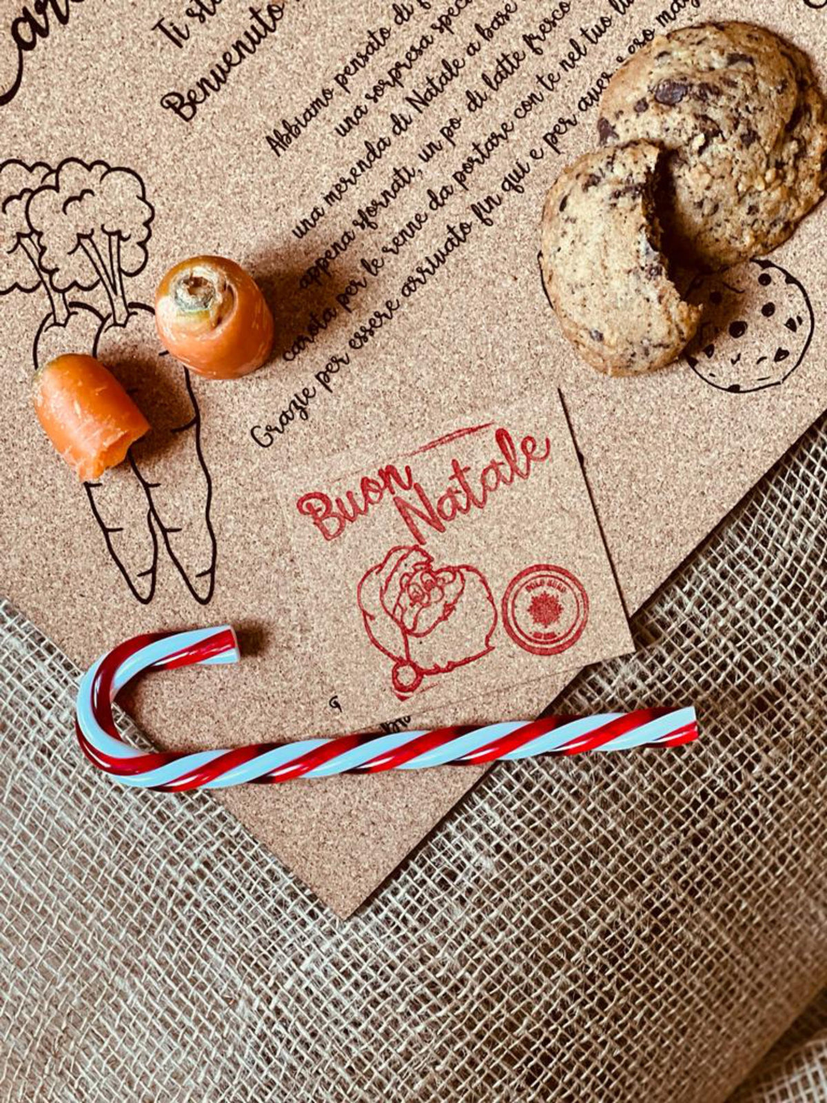 Tovaglietta di Natale in sughero personalizzata per Babbo Natale