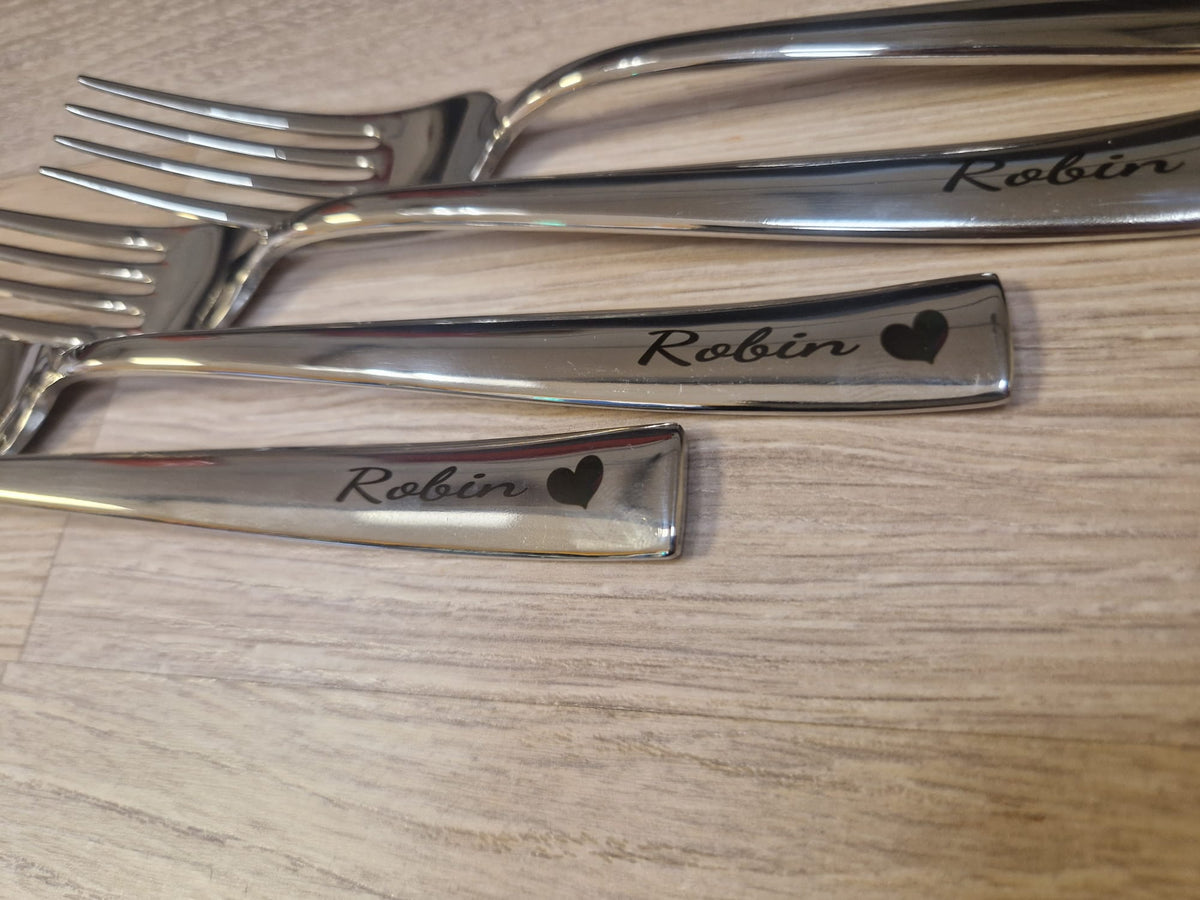 Forchetta in Acciaio Inox Premium  da personalizzare con testo