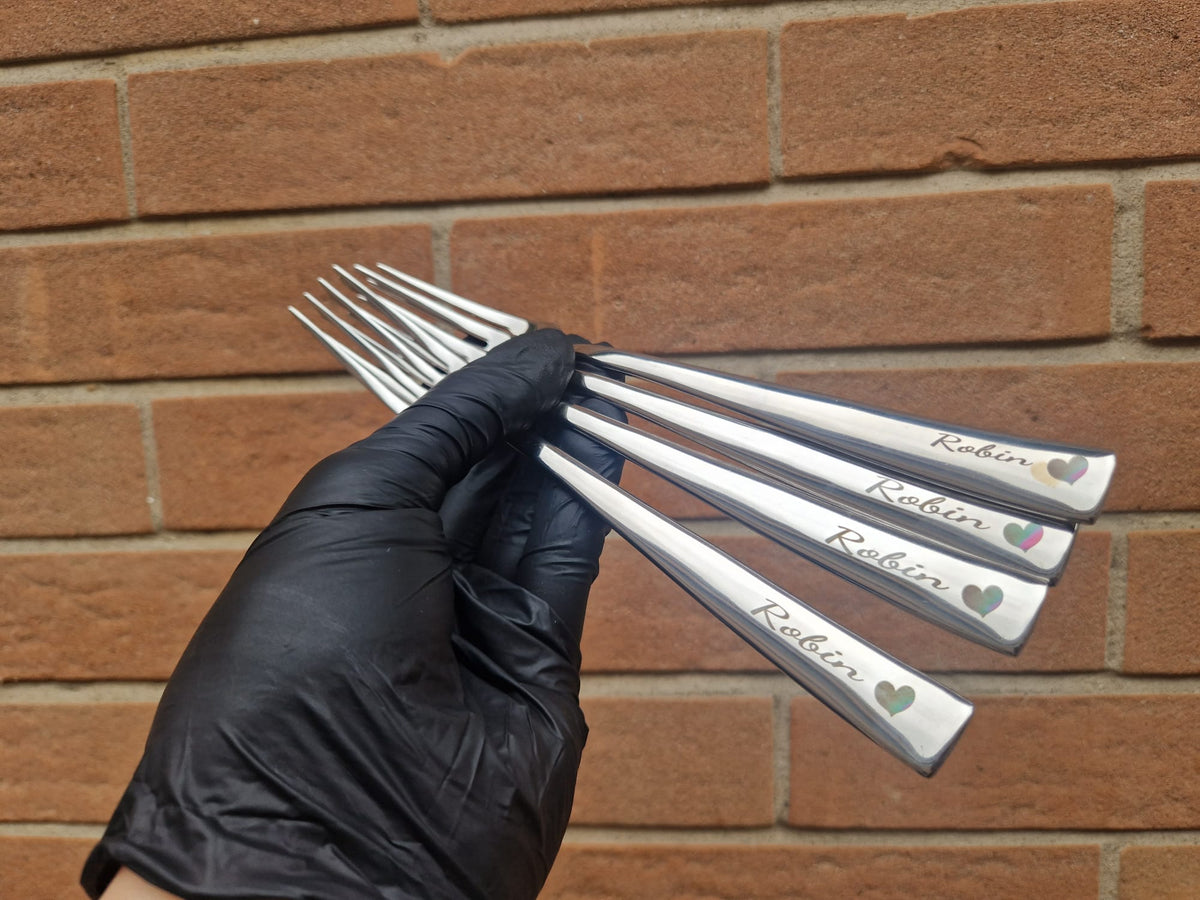 Forchetta in Acciaio Inox Premium  da personalizzare con testo