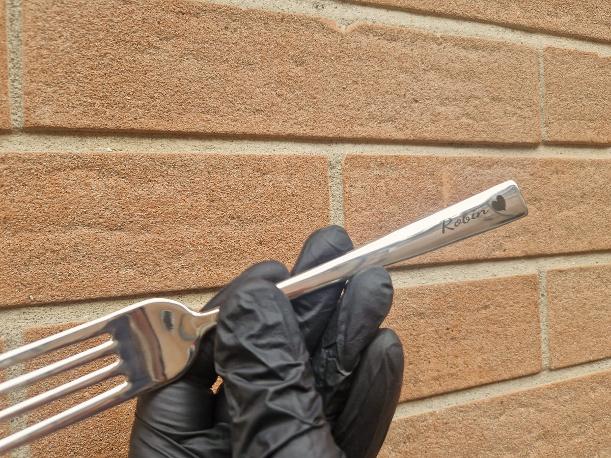 Forchetta in Acciaio Inox Premium  da personalizzare con testo