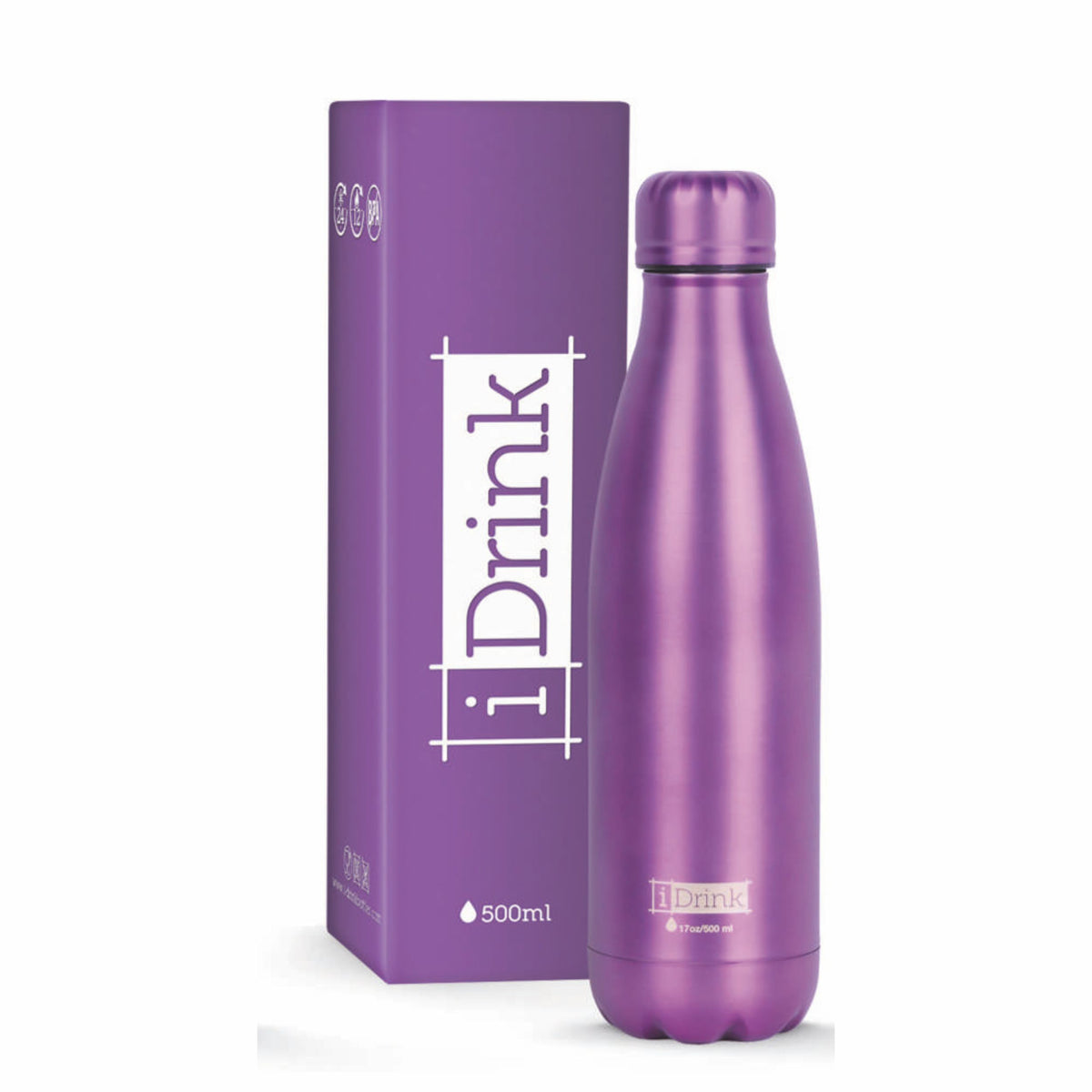 I-Drink Borraccia termica Personalizzabile VIOLA METALLIZZATO metallizzato 500ml