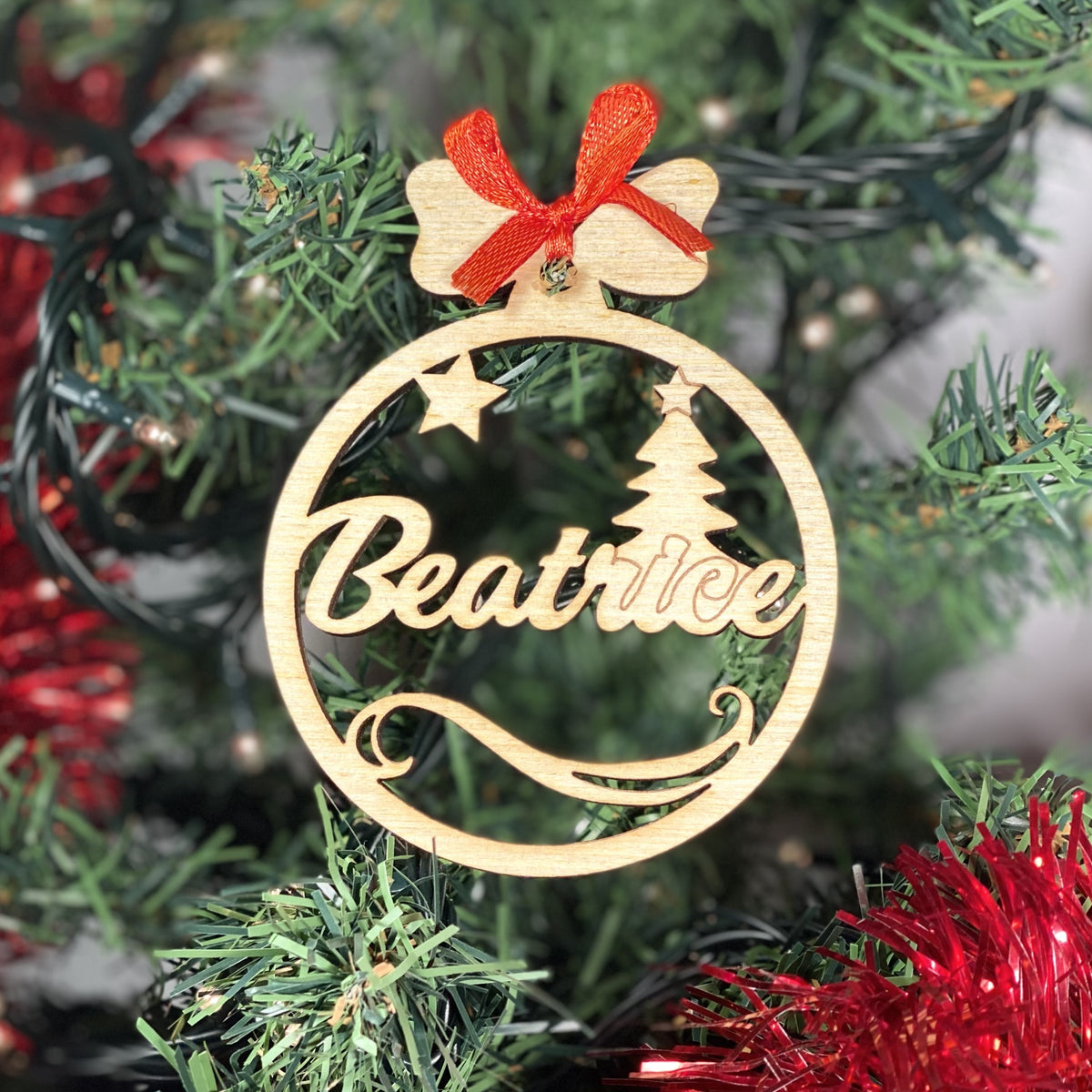 Pallina di natale modello Wood L