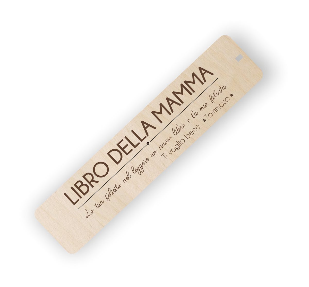 Segnalibro di Legno LIBRO DELLA MAMMA da Personalizzare