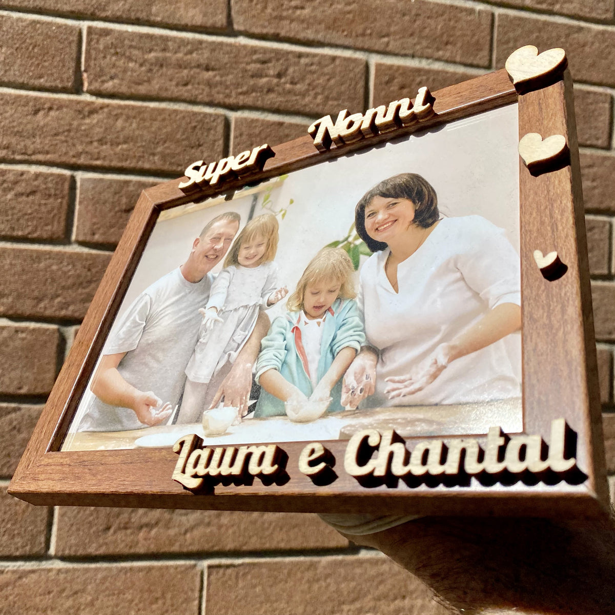 Cornice 3D &quot;Wood&quot; Personalizzata 15x20 cm