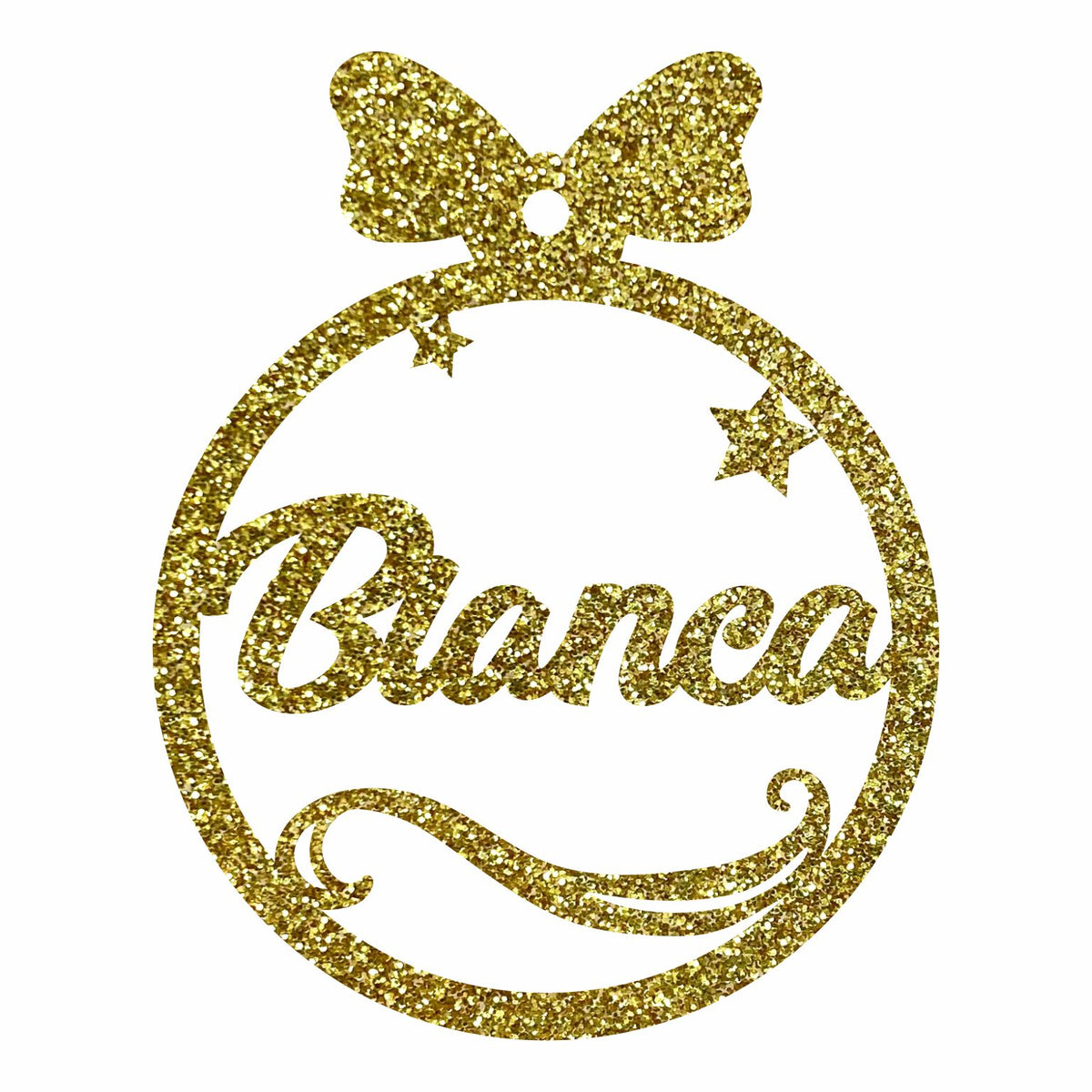 Pallina di natale Glitter Oro da personalizzare