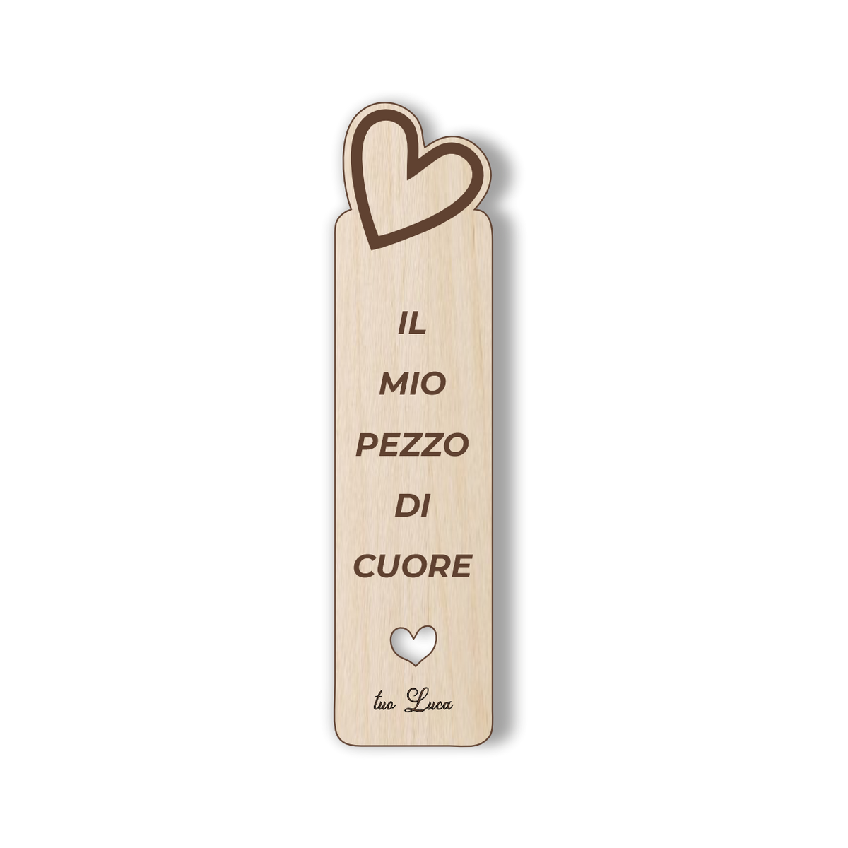 Segnalibro di Legno CUORE da Personalizzare