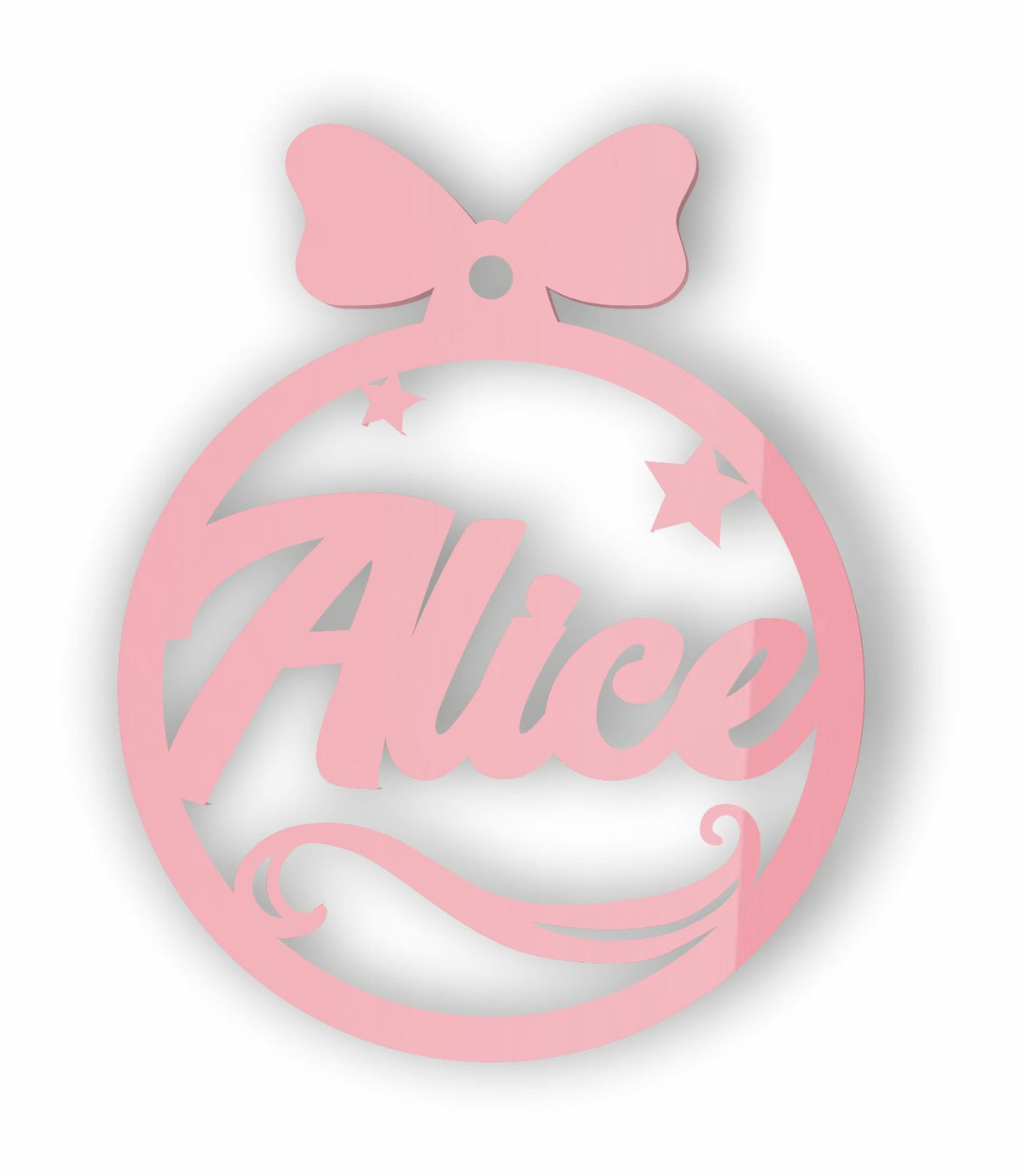 Pallina di natale Rosy (Rosa Pastello) da personalizzare