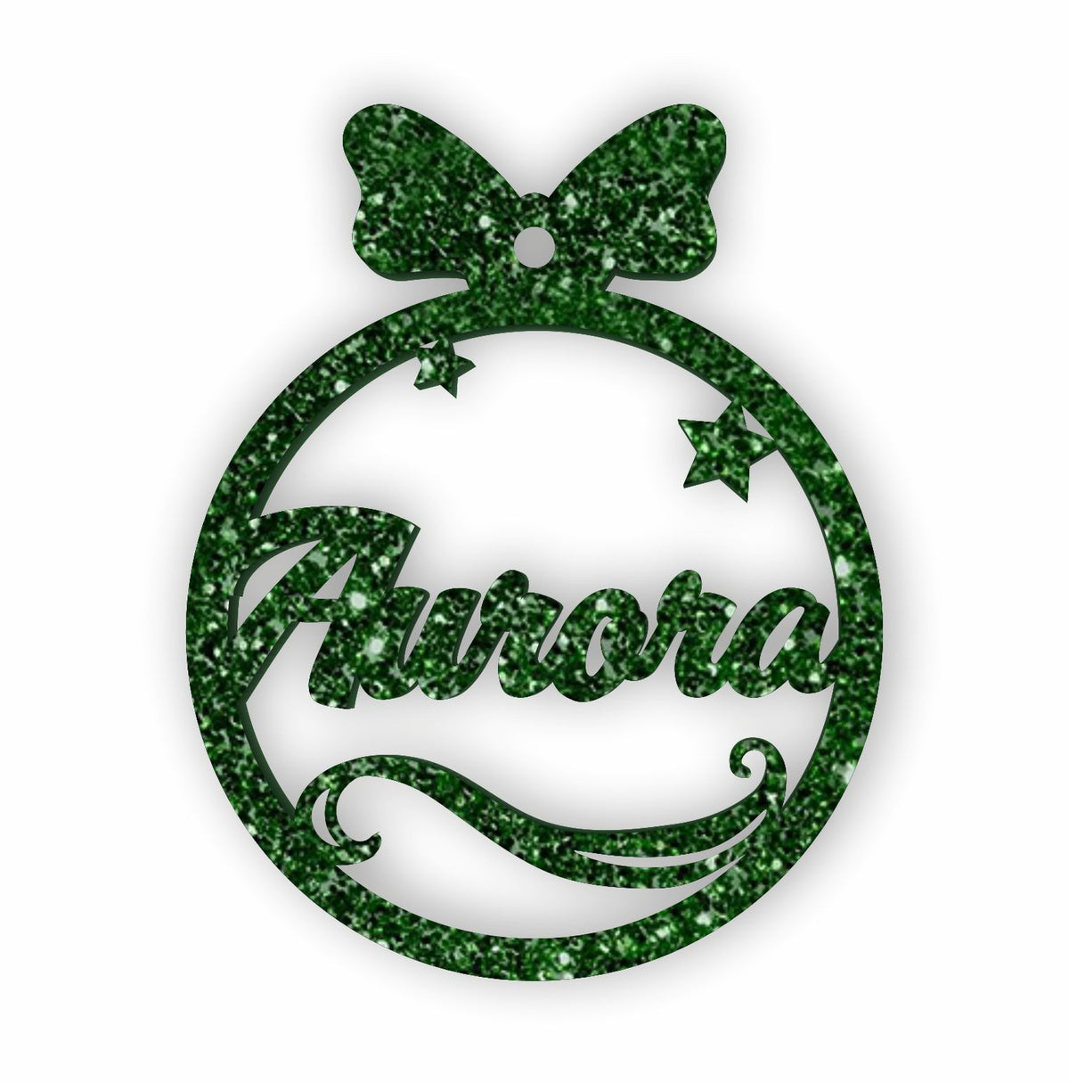 Pallina di natale Glitter Verde da personalizzare
